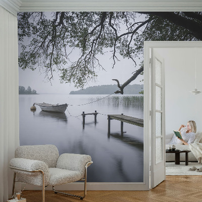 Fototapeta za spalnico z motivom mirnega jezera