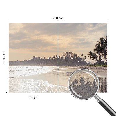 Fototapeta za dnevno sobo z motivom jutra na plaži