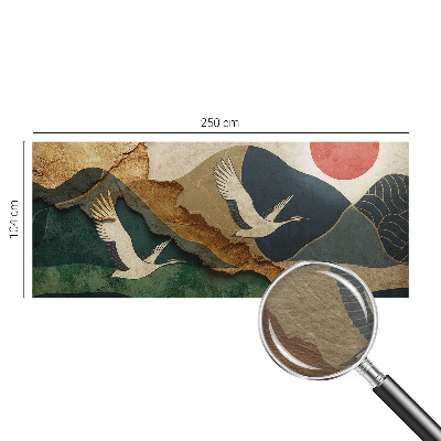 Flis fototapeta za otroško sobo z motivom žerjavov vzhoda