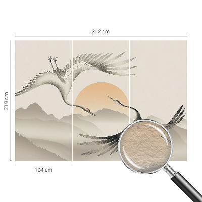 Netkana fototapeta Vzhodni žerjavi