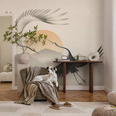 Netkana fototapeta Vzhodni žerjavi