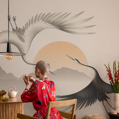 Netkana fototapeta Vzhodni žerjavi