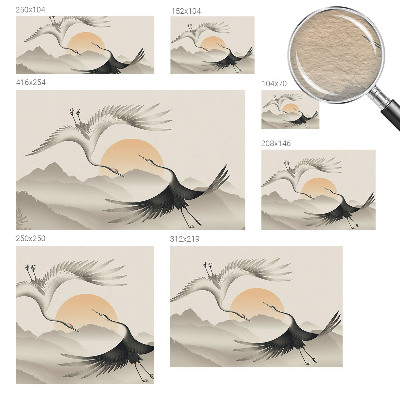 Netkana fototapeta Vzhodni žerjavi