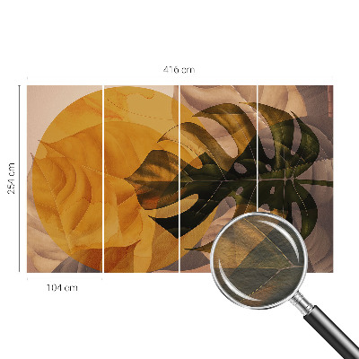 Fototapeta z motivom abstraktnih listov