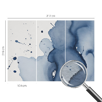 Fototapeta po meri Temno modri brizgi