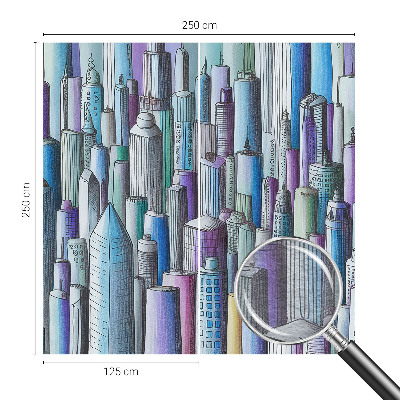 Flis fototapeta Mestni nebotičniki