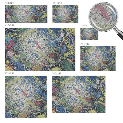Tiskana fototapeta flis z rastlinskimi vrtinci kot motivom