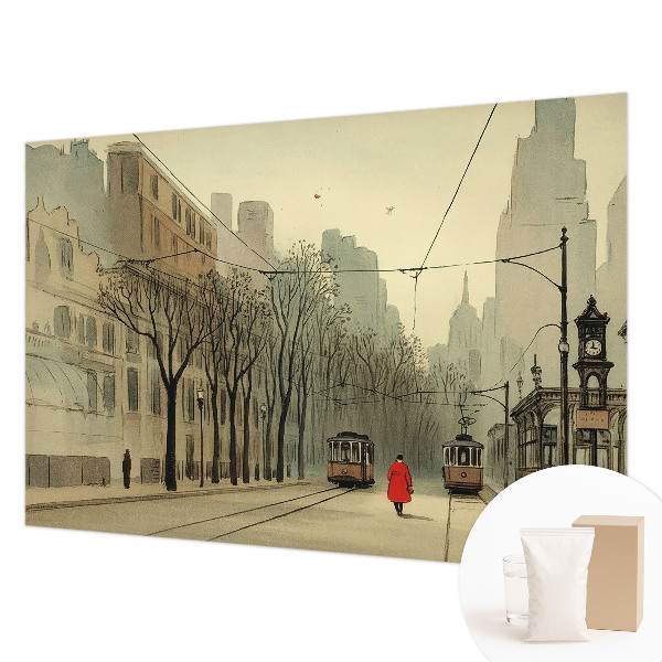 Fototapeta za spalnico z motivom urbane simetrije