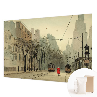 Fototapeta za spalnico z motivom urbane simetrije