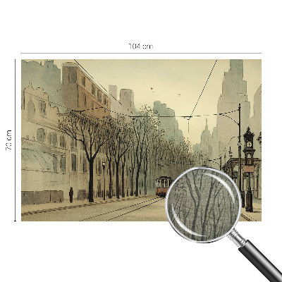 Fototapeta za spalnico z motivom urbane simetrije