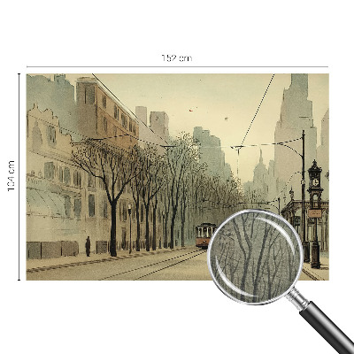 Fototapeta za spalnico z motivom urbane simetrije