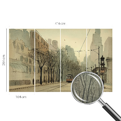 Fototapeta za spalnico z motivom urbane simetrije