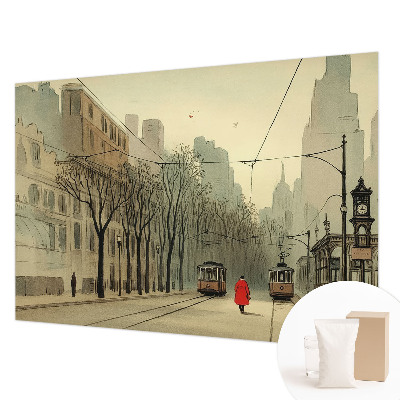 Fototapeta za spalnico z motivom urbane simetrije