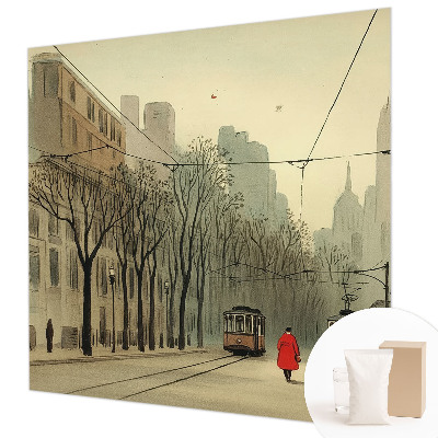 Fototapeta za spalnico z motivom urbane simetrije
