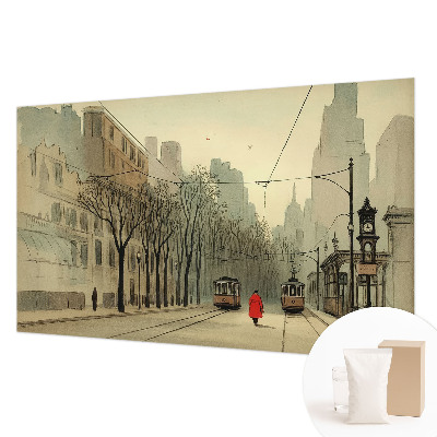 Fototapeta za spalnico z motivom urbane simetrije