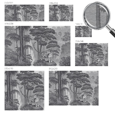 Stenska dekoracija fototapeta Tropska džungla