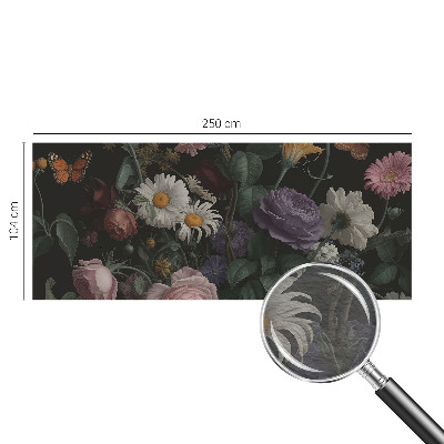 Fototapeta za dnevno sobo z vzorcem cvetlične elegance