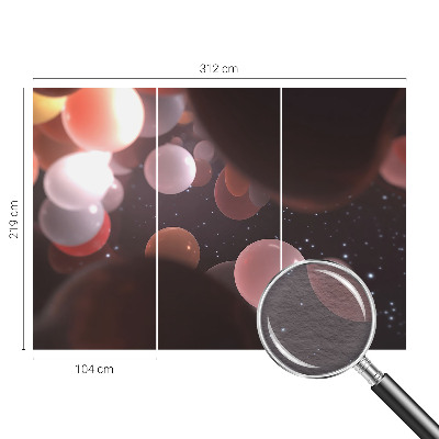 Fototapeta s tiskom z motivom vesoljskih krog in planetov