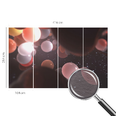 Fototapeta s tiskom z motivom vesoljskih krog in planetov