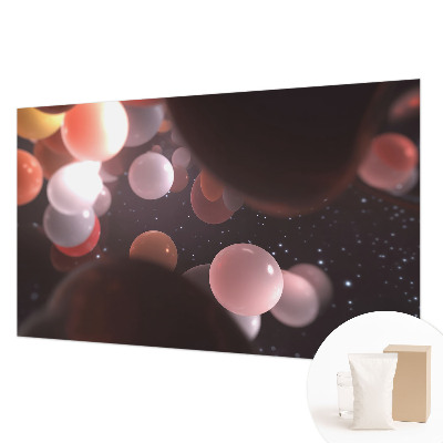 Fototapeta s tiskom z motivom vesoljskih krog in planetov
