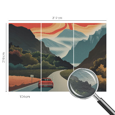 Netkana fototapeta z motivom gorske pustolovščine