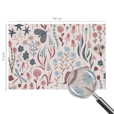 Stenska fototapeta flis Rože insekti