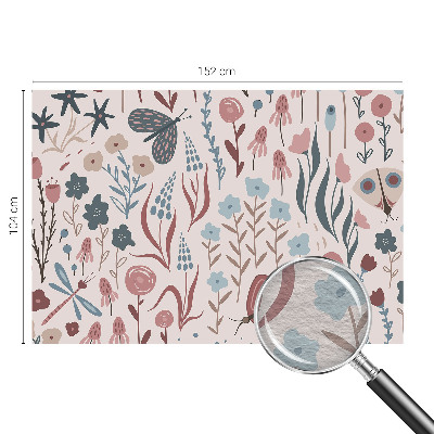 Stenska fototapeta flis Rože insekti