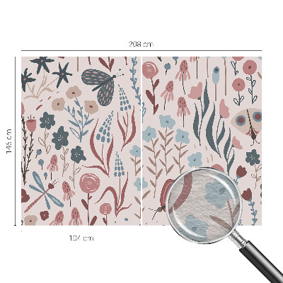 Stenska fototapeta flis Rože insekti