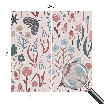 Stenska fototapeta flis Rože insekti