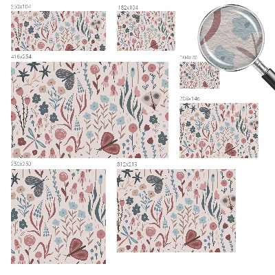 Stenska fototapeta flis Rože insekti