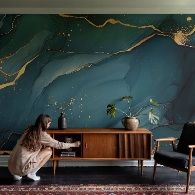 Dekorativna fototapeta Temno modra abstrakcija