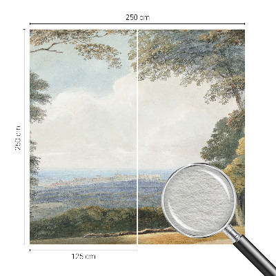 Netkana fototapeta Gozdnata pokrajina