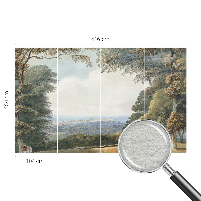 Netkana fototapeta Gozdnata pokrajina