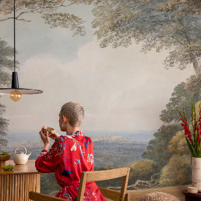 Netkana fototapeta Gozdnata pokrajina