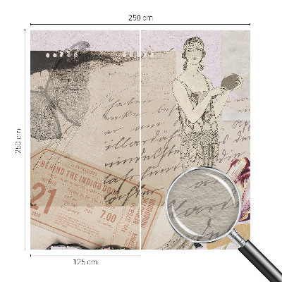 Stenska fototapeta flis Nostalgični kolaž