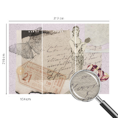 Stenska fototapeta flis Nostalgični kolaž