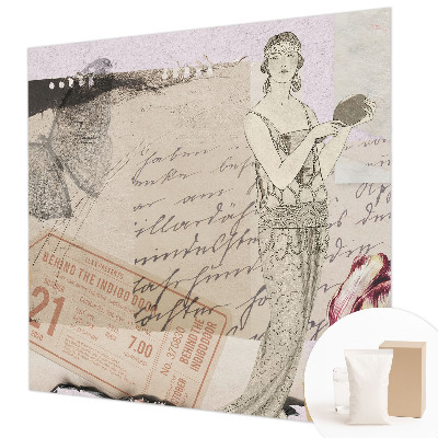 Stenska fototapeta flis Nostalgični kolaž