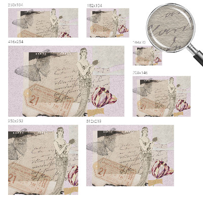 Stenska fototapeta flis Nostalgični kolaž