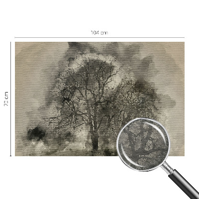 Netkana fototapeta s skrivnostnim motivom dreves