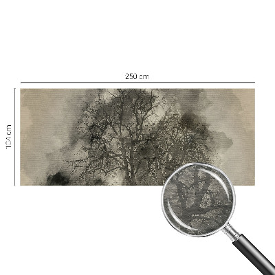 Netkana fototapeta s skrivnostnim motivom dreves