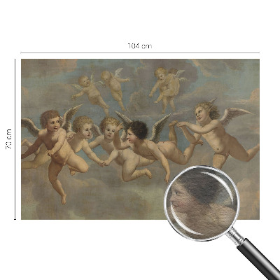 Stenska fototapeta flis z motivom angelskih figur