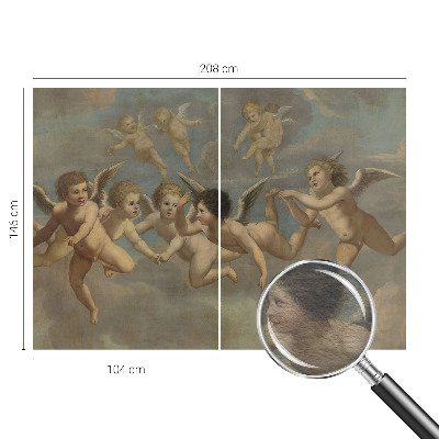 Stenska fototapeta flis z motivom angelskih figur