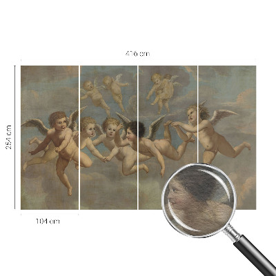 Stenska fototapeta flis z motivom angelskih figur