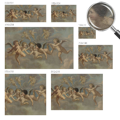 Stenska fototapeta flis z motivom angelskih figur
