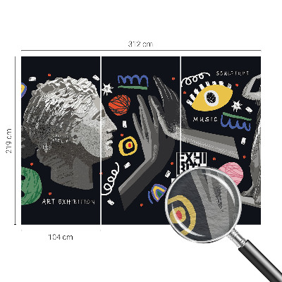 Tiskana fototapeta flis Barvita razstava