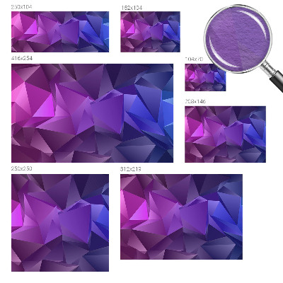 Moderna fototapeta z vzorcem vijoličnih trikotnikov
