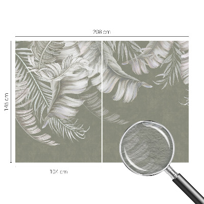 Stenska dekoracija fototapeta Nežni listi