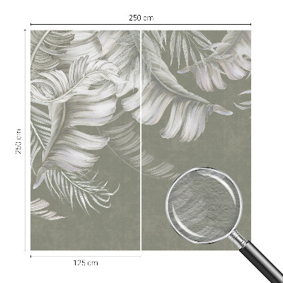 Stenska dekoracija fototapeta Nežni listi