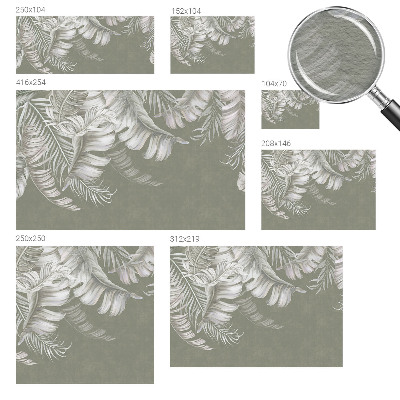 Stenska dekoracija fototapeta Nežni listi