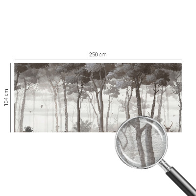 Fototapeta s tiskom z motivom gozde v naravnih tonih